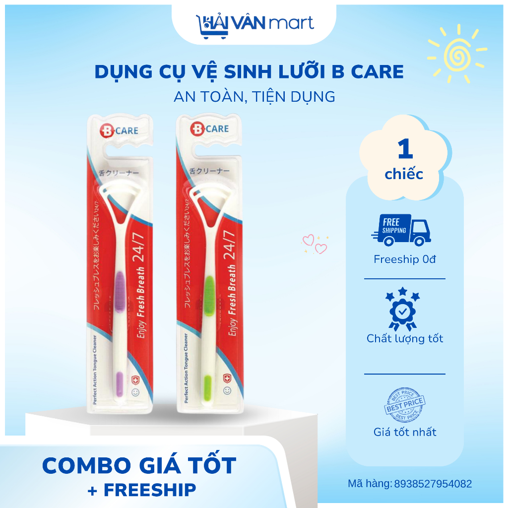 (Combo 2 chiếc) Dụng cụ vệ sinh lưỡi B-Care