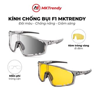  Kính râm cận đổi màu MKTRENDY kính chống bụi đi đường bảo vệ mắt chống tia UV chơi thể thao chạy bộ ngoài trời F1 