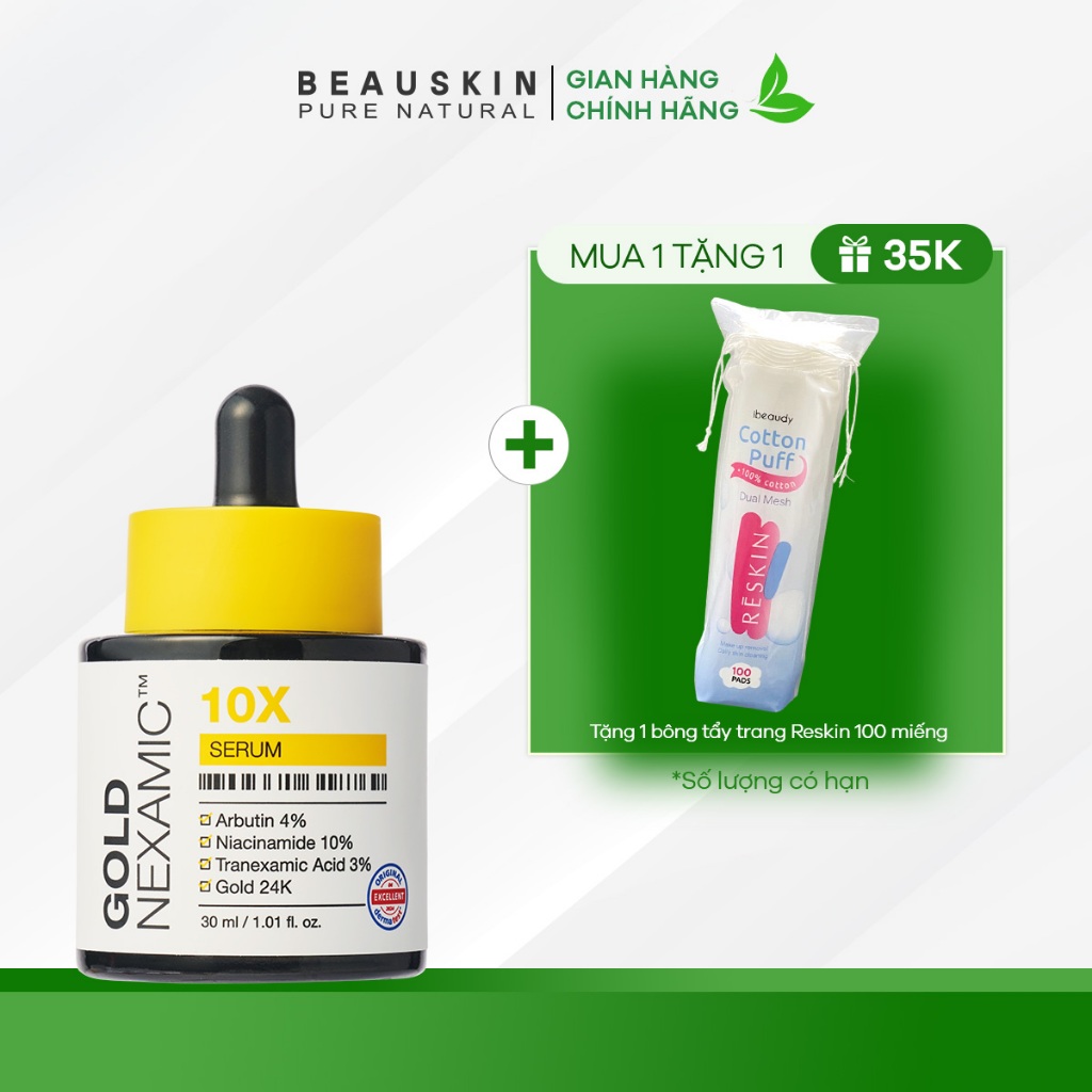 Tinh chất dưỡng sáng, mờ thâm nám đa tầng Goldnexamic 10X Anodin 30ml - Hàn Quốc Chính Hãng