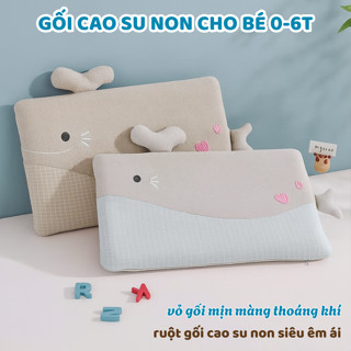 Gối cao su non trẻ em cao cấp hình cá voi,phát triển chiều cao cho bé 0 - 6 tuổi, tạo giấc ngủ ngon, Hạn chế vi khuẩn