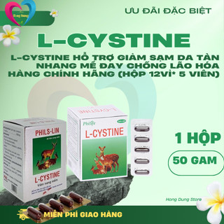 L-CYSTINE  Hỗ trợ giảm sạm da tàn nhang mề đay chống lão hóa Hàng Chính Hãng (hộp 12vỉ* 5 viên)