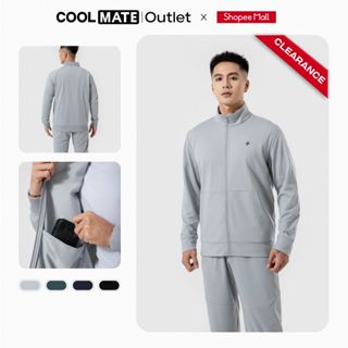   Outlet không đổi trả  Áo Khoác Nam Thể Thao Coolmate Track Jacket Essential Giữ Ấm Giữ Form 
