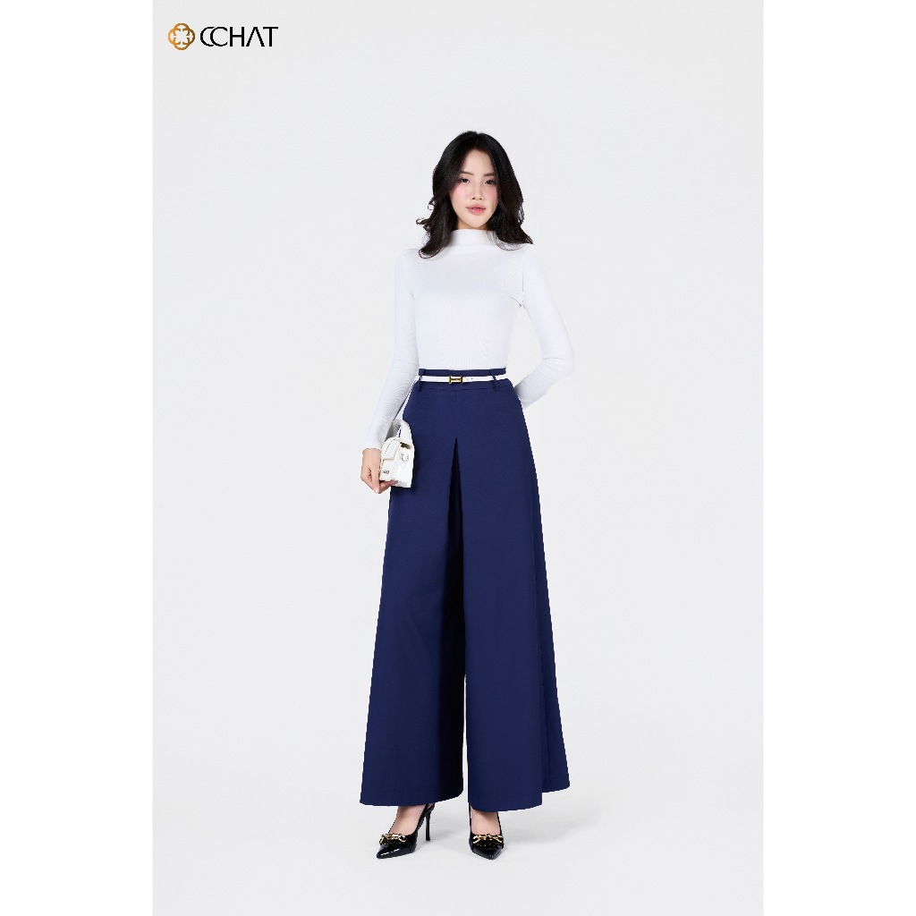 Quần Ống Rộng 𝐂𝐂𝐇𝐀𝐓 Dáng Suông Giả Váy Hoa Lilies Chất Liệu Mango Cao Cấp 15QDE5001ST | BigBuy360 - bigbuy360.vn