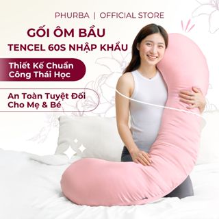 Gối Ôm Bầu Nâng Bụng Đa Năng Tencel 60s Cao Cấp Demee By Phurba - Gối Bầu Nâng Đỡ Toàn Diện Cho Mẹ Bầu Ngủ Sâu Giấc