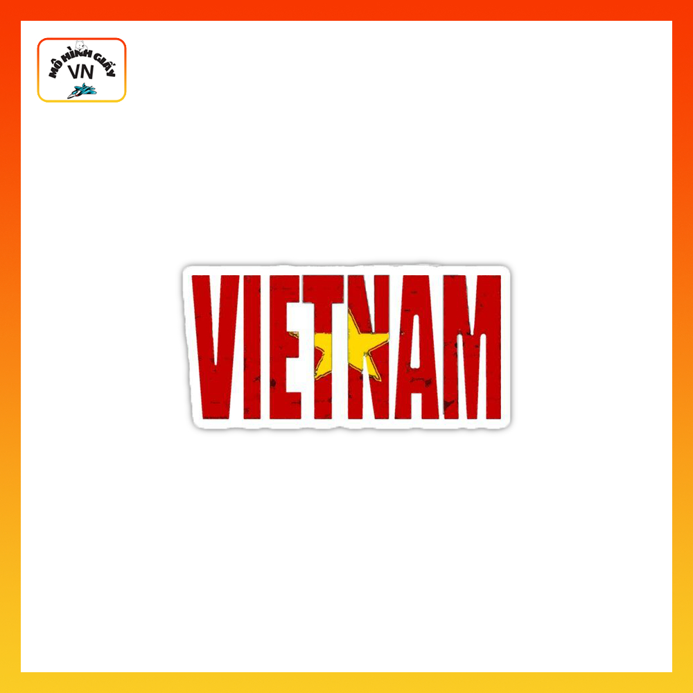 Combo 12 Sticker Cờ Việt Nam M06 (Decal Cờ Việt Nam M06) - MohinhgiayVN
