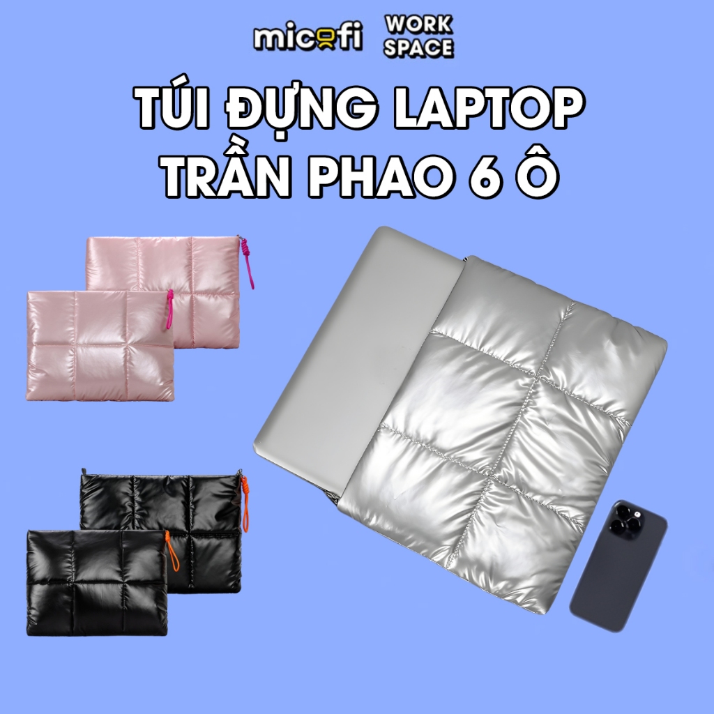 Túi Đựng Laptop Micofi, Túi Đeo Chéo, Cặp Đựng Máy Tính Bảng, Balo Laptop Chống Sốc Chống Nước, Unisex Phao Trần Bông