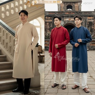 Áo dài Nam thiết kế cách tân truyền thống CHAANG may sẵn ADC817 áo dài cài tua chuông chụp hình dự tiệc cưới lễ tết đẹp