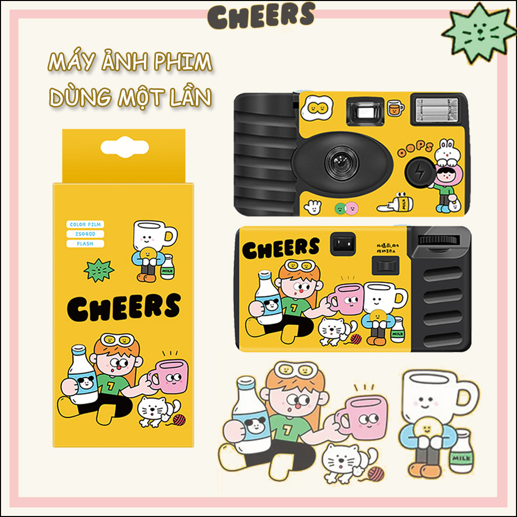 Máy ảnh phim mới máy ảnh thể thao phim dùng một lần máy ảnh phim 12/27 tờ-cheers FULL-FRAME