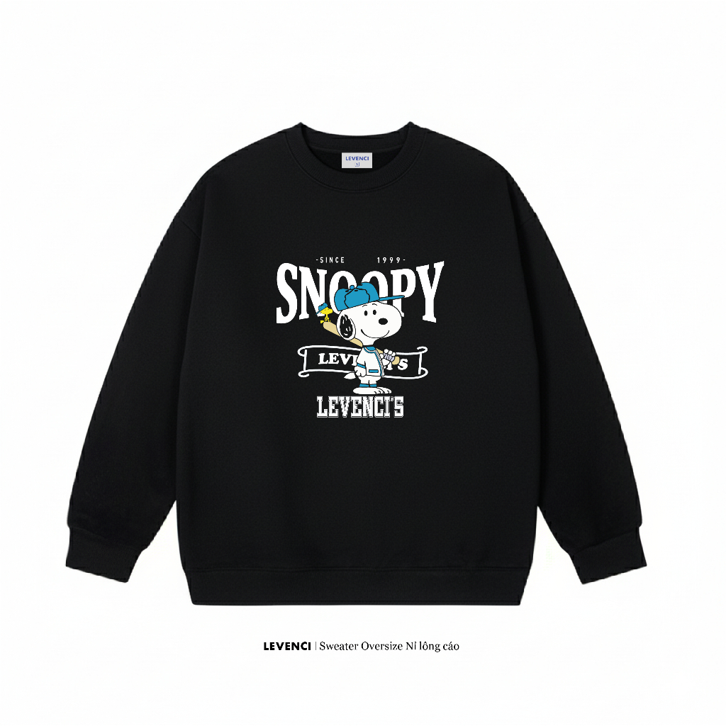 Áo Sweater Nỉ Lông Cáo Form Rộng Nam Nữ, Chất Liệu Mềm Mại Không Xù Lông/ Levenci Snoopy | BigBuy360 - bigbuy360.vn