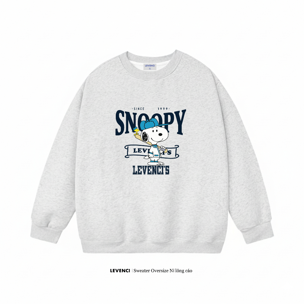 Áo Sweater Nỉ Lông Cáo Form Rộng Nam Nữ, Chất Liệu Mềm Mại Không Xù Lông/ Levenci Snoopy | BigBuy360 - bigbuy360.vn