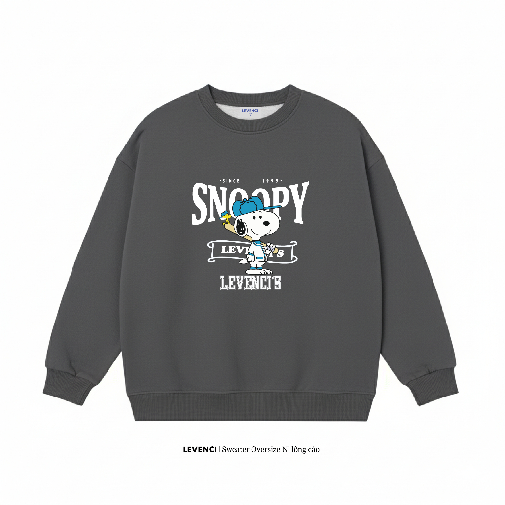 Áo Sweater Nỉ Lông Cáo Form Rộng Nam Nữ, Chất Liệu Mềm Mại Không Xù Lông/ Levenci Snoopy | BigBuy360 - bigbuy360.vn