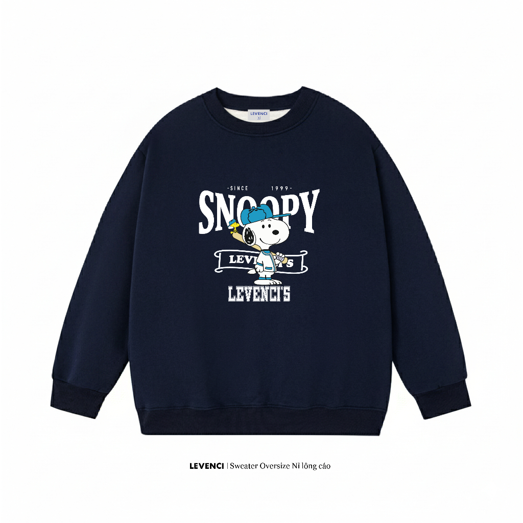 Áo Sweater Nỉ Lông Cáo Form Rộng Nam Nữ, Chất Liệu Mềm Mại Không Xù Lông/ Levenci Snoopy | BigBuy360 - bigbuy360.vn