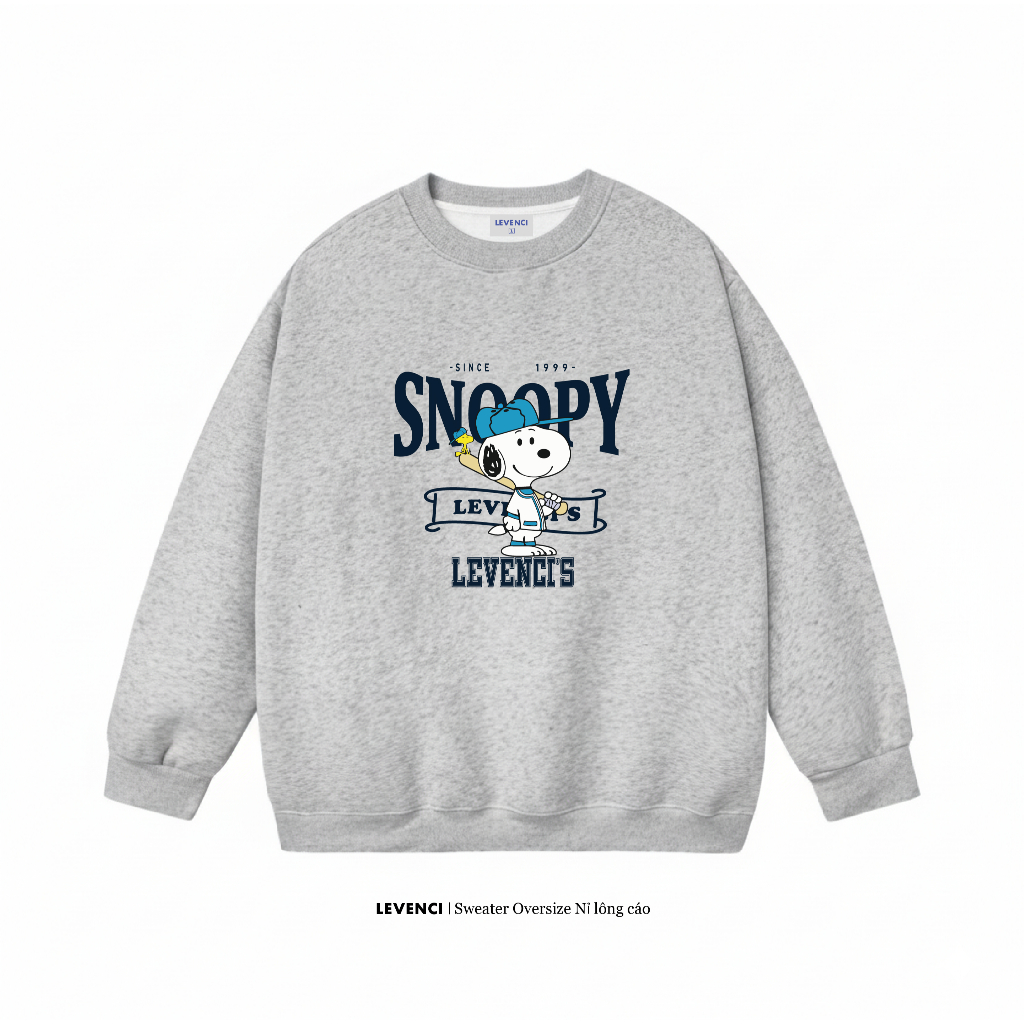 Áo Sweater Nỉ Lông Cáo Form Rộng Nam Nữ, Chất Liệu Mềm Mại Không Xù Lông/ Levenci Snoopy | BigBuy360 - bigbuy360.vn
