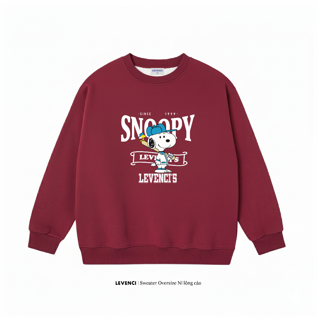 Áo Sweater Nỉ Lông Cáo Form Rộng Nam Nữ, Chất Liệu Mềm Mại Không Xù Lông/ Levenci Snoopy | BigBuy360 - bigbuy360.vn