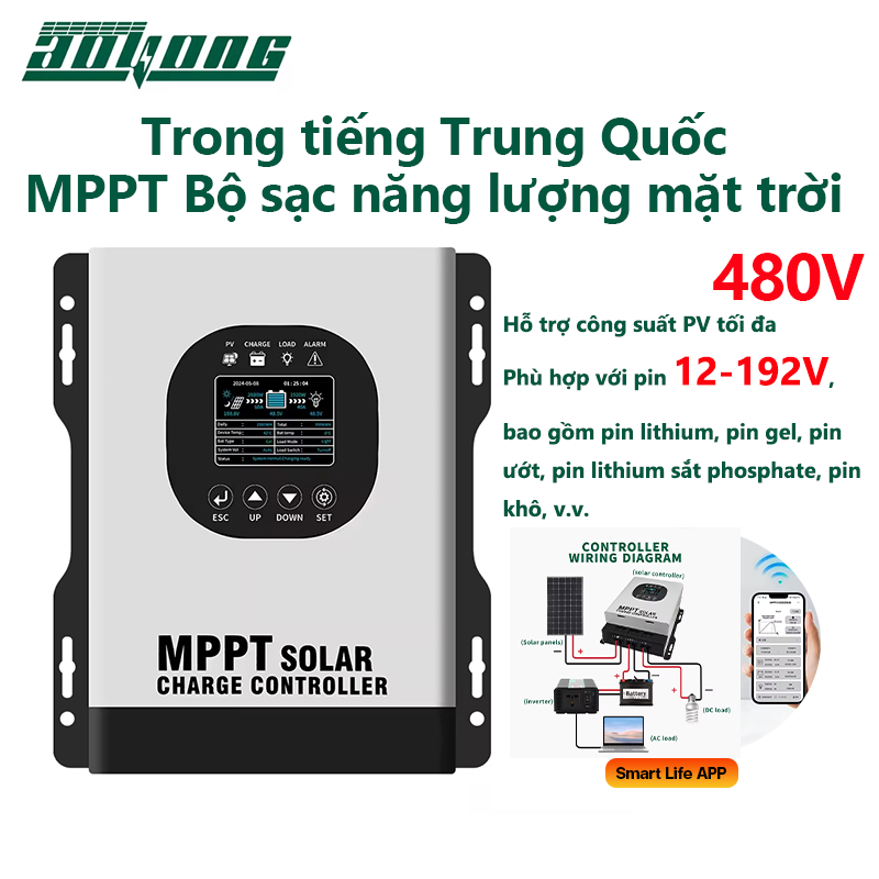 AOYANG Smart High-Voltage MPPT Solar Controller Bộ điều khiển năng lượng mặt trời thông minh điện áp