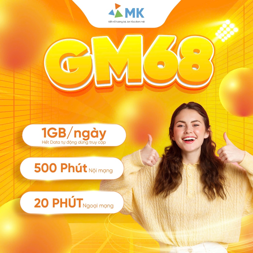 Sim Số Đẹp 099 Gmobile GM68 | Gọi Nội Mạng 800 Phút, Ngoại Mạng 30 Phút, 1GB/Ngày | Sim 5G Trọn Gói