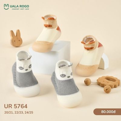 Giày bún tập đi cho bé Ualarogo đế Silicone mềm dẻo chống trượt an toàn bảo vệ ngón thoáng khí 5764