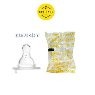 Núm vú AGI Núm ty cổ hẹp silicon siêu mềm cho bé size S M L