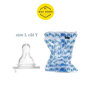 Núm vú AGI Núm ty cổ hẹp silicon siêu mềm cho bé size S M L
