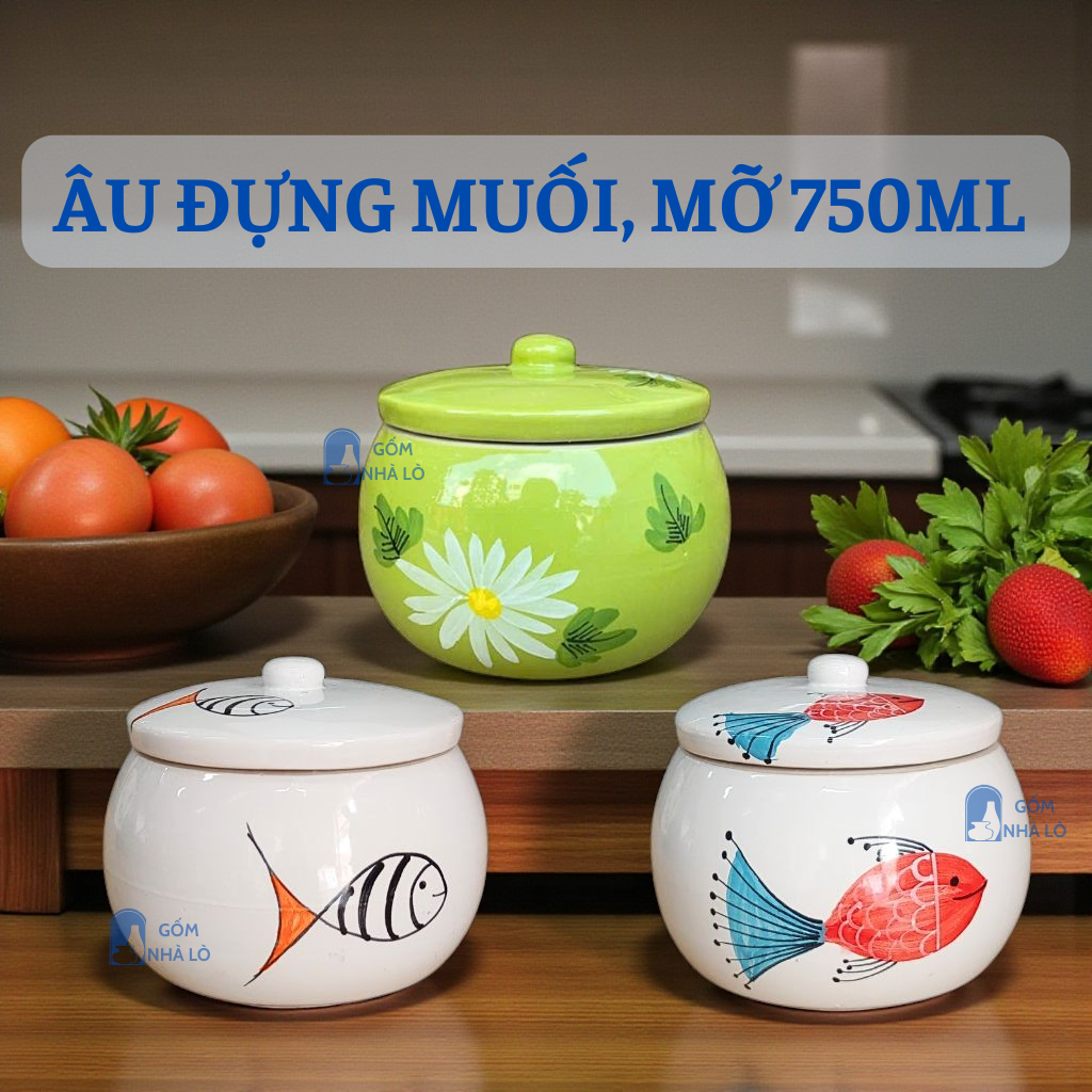 Âu đựng mỡ bằng gốm sứ THANH LÝ , liễn đựng mỡ, hũ đựng mỡ KL, niễng đựng mỡ, hũ muối dưa cà, thố đự
