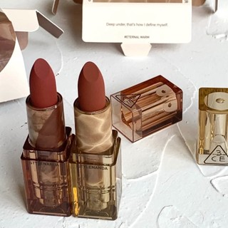 Son Thỏi 3CE Vân Đá Deep Under Soft Matte Lipstick Son 3ce Clear Layer Edition - Bebeau