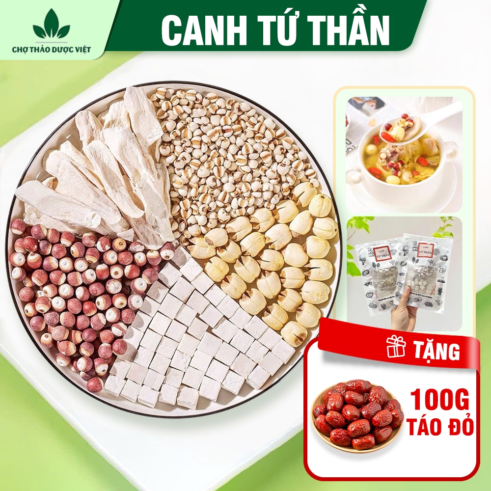Canh tứ thần, hầm canh hạt sen, y dĩ, bạch linh, khiếm thực, hoài sơn - Chợ Thảo Dược Việt
