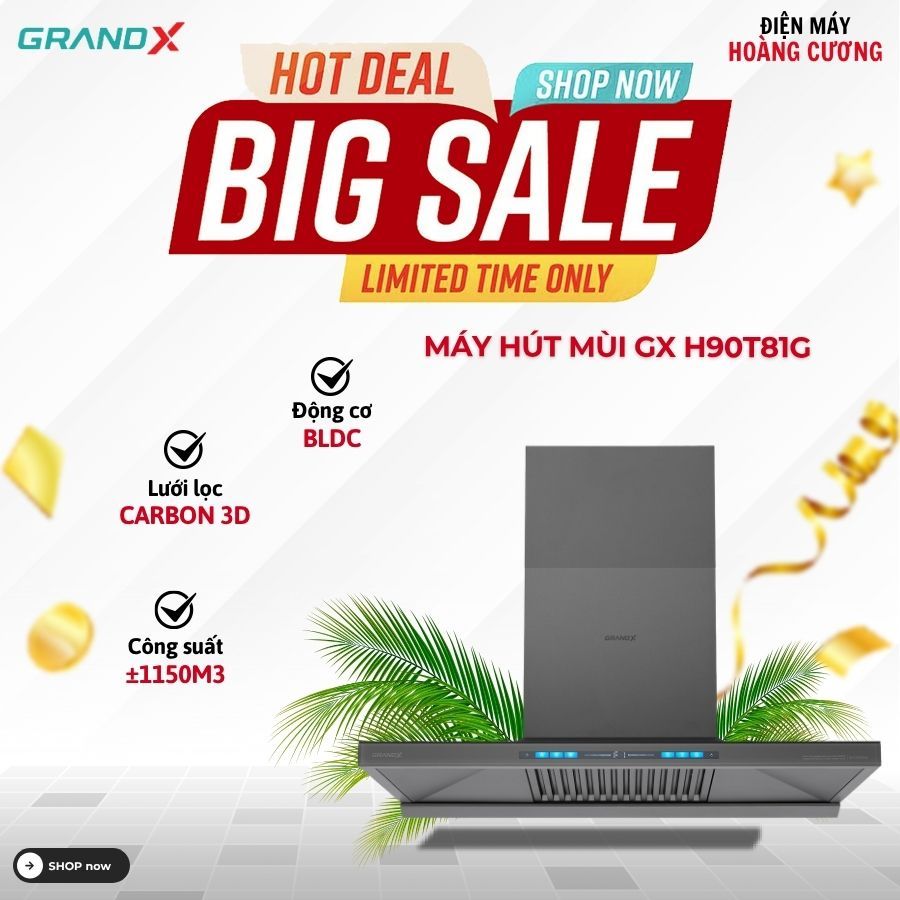 Máy hút mùi GrandX GX H90T81G – Lựa Chọn Lý Tưởng Cho Gian Bếp Hiện Đại