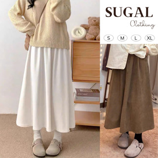  Chân Váy Nhung Tăm Cạp Chun Dáng Dài Form Xòe Phong Cách Hàn Quốc Tiểu Thư Thời Trang Sugal CV NU 040V1 