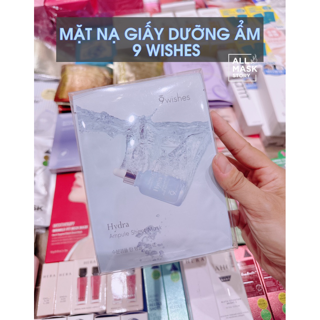[LẺ MIẾNG] MẶT NẠ GIẤY CẤP ẨM HYDRA 9WISHES