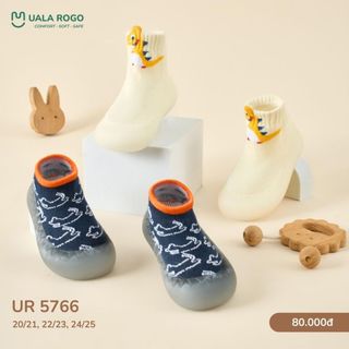  Giày bún tập đi cho bé Ualarogo đế Silicone mềm dẻo chống trượt an toàn bảo vệ ngón thoáng khí 5766 