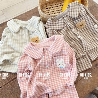  Bộ pijama cho bé size 8-20kg Tukibaby chất nỉ lông cừu dầy dặn đồ ngủ cho bé trai bé gái dài tay thu đông đính gấu thỏ 