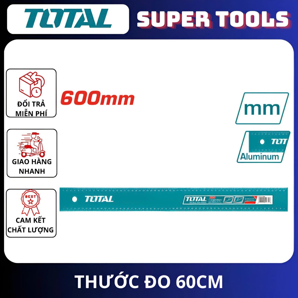 ĐỒ NGHỀ TOTAL Thước đo 60CM TMT636002