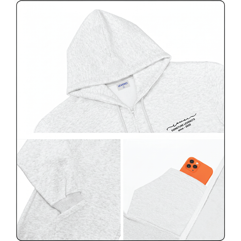 Áo Khoác Hoodie Zip Nam Nữ Khóa Kéo (Có túi trong) Vải Nỉ 2 Da Chống Nắng Tốt/ Levenci Signature | BigBuy360 - bigbuy360.vn