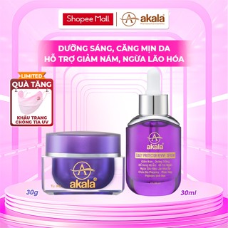  Combo Kem Dưỡng Sáng Da Ngừa Lão Hóa akala 30g & Serum Giảm Nám Ngừa Lão Hóa Căng Da akala 30ml 