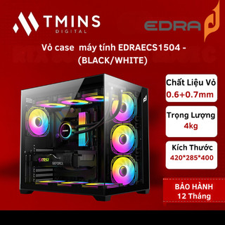 Vỏ case  máy tính EDRAECS1504 - (BLACK/WHITE) - Hàng chính hãng.