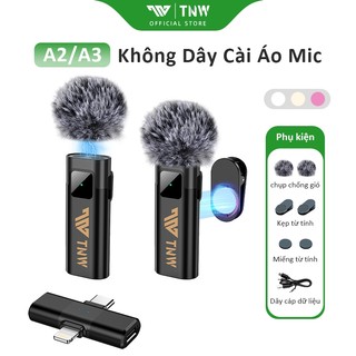  TNW A2 A3 Micro Thu Âm Không Dây Mini Livestream Dành Cho Điện Thoại phù hợp cho iPhone Android 