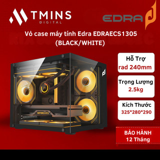 Vỏ case máy tính Edra EDRAECS1305 (BLACK/WHITE) - Hàng chính hãng.