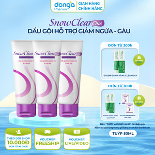  Combo 3 tuýp dầu gội clear snow one 50ml hỗ trợ làm sạch gàu giảm tiết bã nhờn 