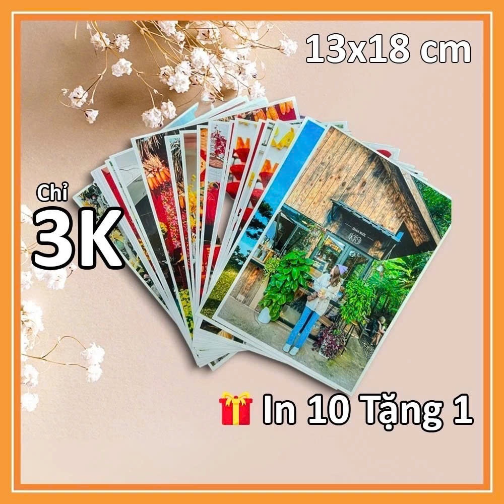 Combo In ảnh 9x12, 10x15, 13x18, 15x20, 20x30 ép plastic đẹp