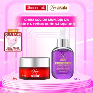  Combo Kem Mụn Mờ Thâm akala 20g & Serum Giảm Nám Phục Hồi Mịn Da Ngừa Lão Hóa akala 30ml 