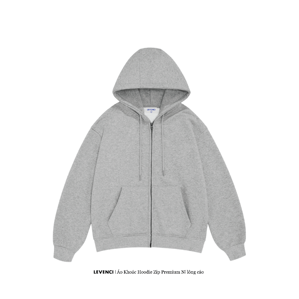 Áo Khoác Hoodie Zip Nam Nữ Khóa Kéo Chất Nỉ Nhung Lông Cáo Premium Form Rộng/ Levenci Basic | BigBuy360 - bigbuy360.vn