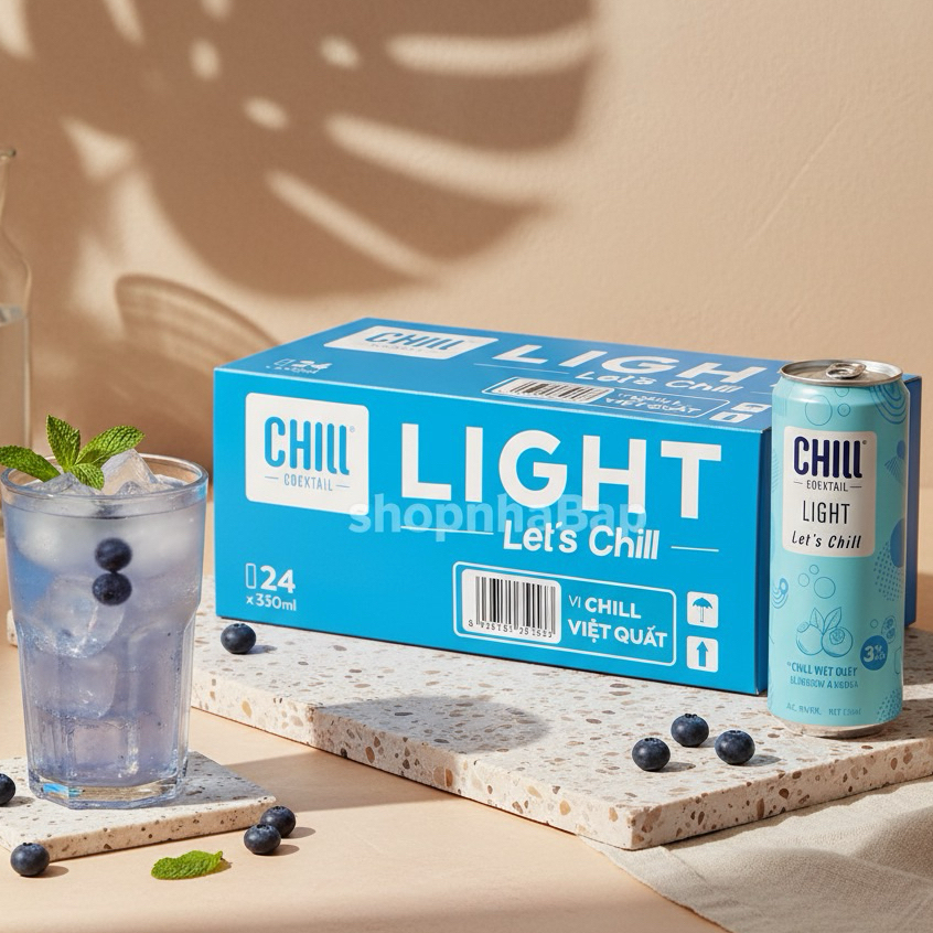 (Date 2028)Thùng 24 lon Chill Cocktail đủ vị 320ml
