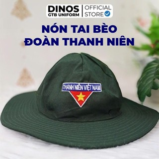 Nón Tai Bèo Đoàn Thanh Niên Dinos In Thêu Logo - Màu Xanh Két, Xanh Dù, Xanh Rêu