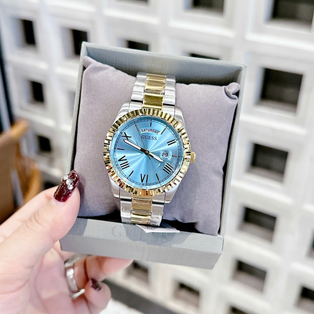 Đồng hồ nam Guess GW0265G16 Analog Quartz Watch size 42mm, Authentic, Full box, Luxury Diamond Wat