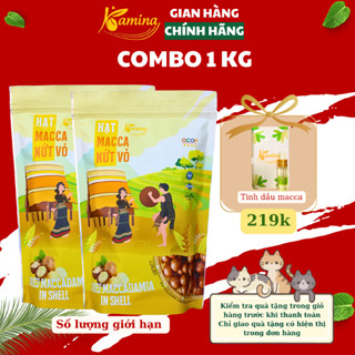  Combo 1Kg hạt Macca Đắk Lắk LOẠI 1 sấy lạnh giàu dinh dưỡng Túi zip 500g - Kamina store 