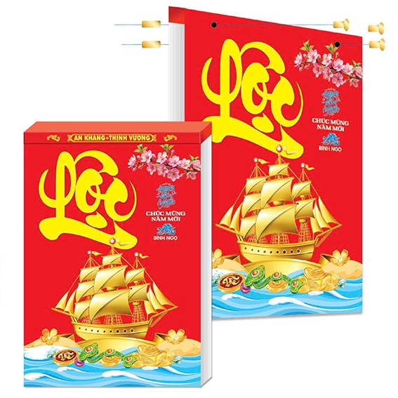 Lịch tết 2026 Bloc Tết Bính Ngọ Nhiều Kích Thước, Lịch Lốc Xé, Lịch tết 2026