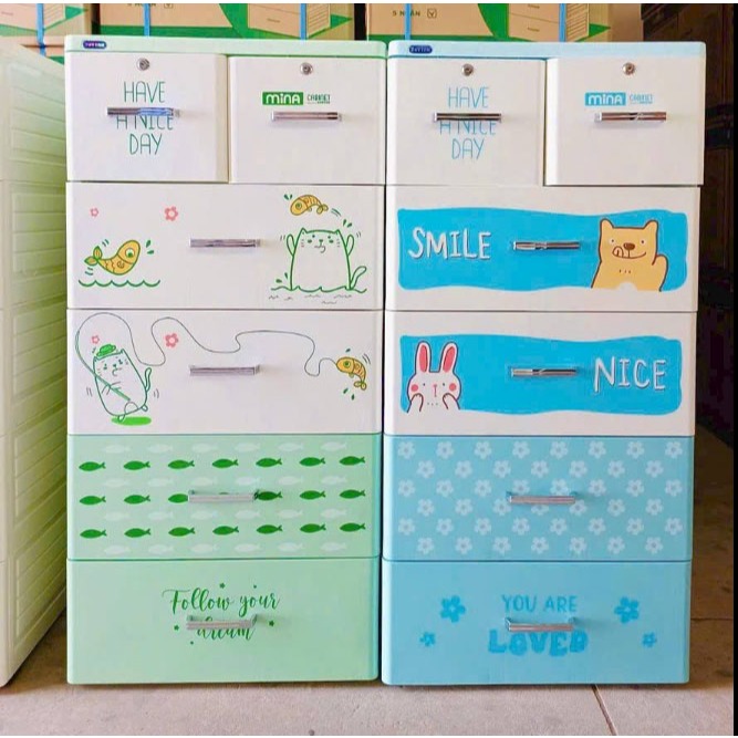 [Hà Nội] Tủ nhựa Duy Tân Mina 5 tầng 6 ngăn kéo - Hàng chính hãng