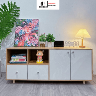  kệ  gỗ để tivi cánh cửa gỗ Bảo Bảo trang trí nhà hiện đại chất liệu gỗ MDF chống thấm - TV08 