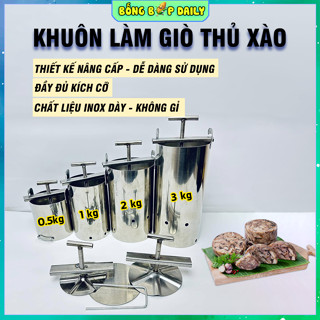  Khuôn Làm Giò Thủ Xào Có Tai Inox Không Gỉ Dụng Cụ Gói Giò Chả Tết Truyền Thống Đầy Đủ Kích Thước 0,5kg 1kg 2kg 3kg 