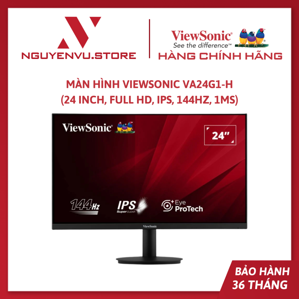 Màn hình ViewSonic VA24G1-H 24 inch, Full HD, IPS, 144Hz, 1ms - Hàng chính hãng